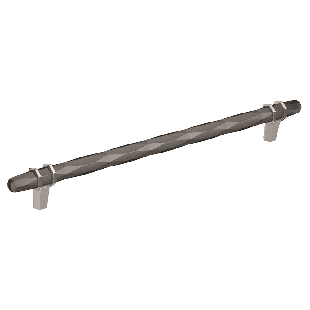 256mm London Cabinet Pull, Black Chrome/Polished Chrome