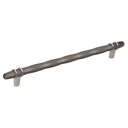 256mm London Cabinet Pull, Black Chrome/Polished Chrome