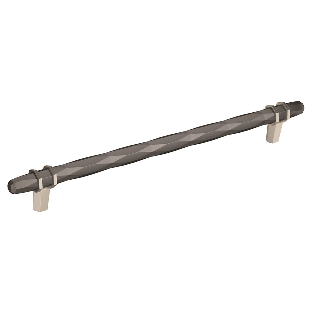 256mm London Cabinet Pull, Black Chrome/Satin Nickel