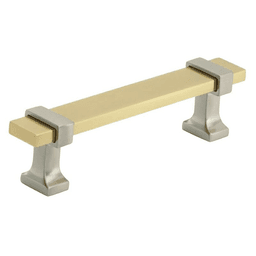 3-3/4" Overton Cabinet Pull, Brushed Gold/Satin Nickel