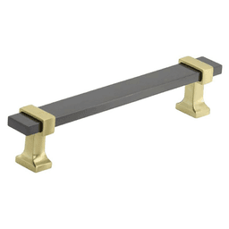 5-1/16" Overton Cabinet Pull, Black Chrome/Brushed Gold