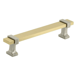 5-1/16" Overton Cabinet Pull, Brushed Gold/Satin Nickel