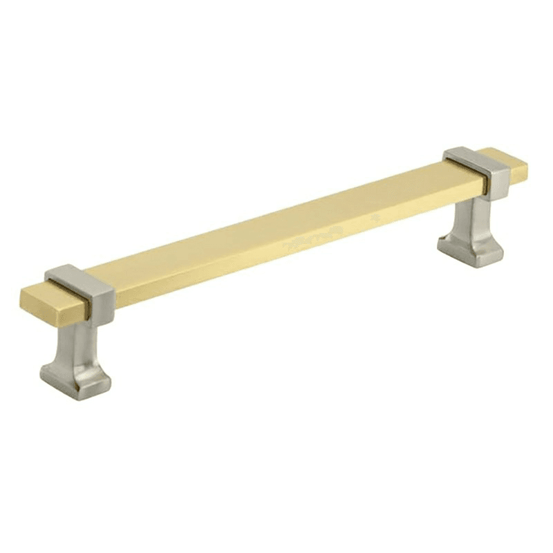 6-5/16" Overton Cabinet Pull, Brushed Gold/Satin Nickel