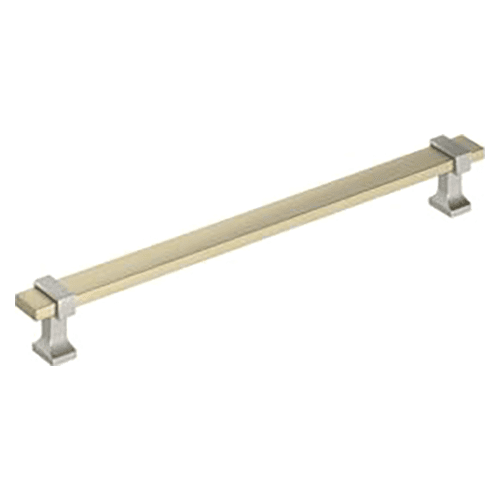 8-13/16" Overton Cabinet Pull, Golden Champagne/Satin Nickel