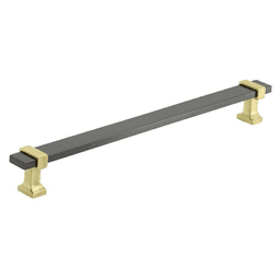 8-13/16" Overton Cabinet Pull, Black Chrome/Brushed Gold