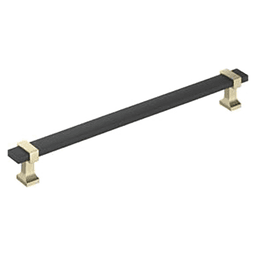 8-13/16" Overton Cabinet Pull, Matte Black/Golden Champagne
