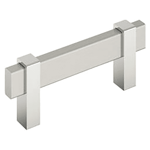 3" Mulino Cabinet Pull, Satin Nickel/Polished Chrome