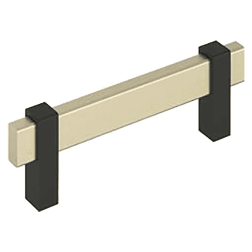 3-3/4" Mulino Cabinet Pull, Golden Champagne/Matte Black