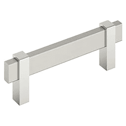 3-3/4" Mulino Cabinet Pull, Satin Nickel/Polished Chrome