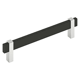 6-5/16" Mulino Cabinet Pull, Matte Black/Polished Chrome