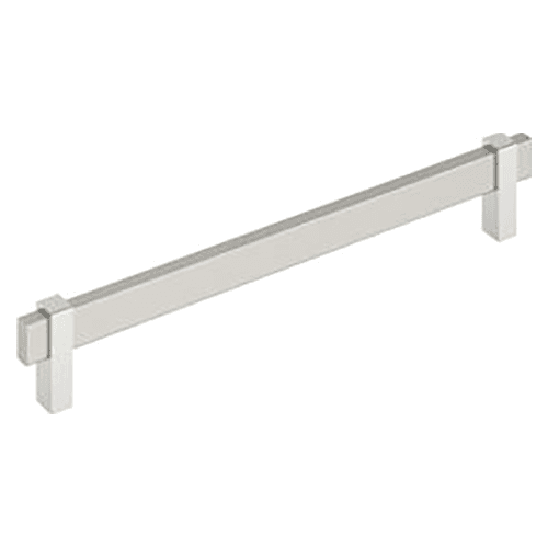 8-13/16" Mulino Cabinet Pull, Satin Nickel/Polished Chrome
