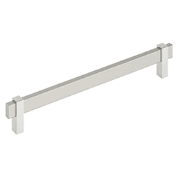 8-13/16" Mulino Cabinet Pull, Satin Nickel/Polished Chrome