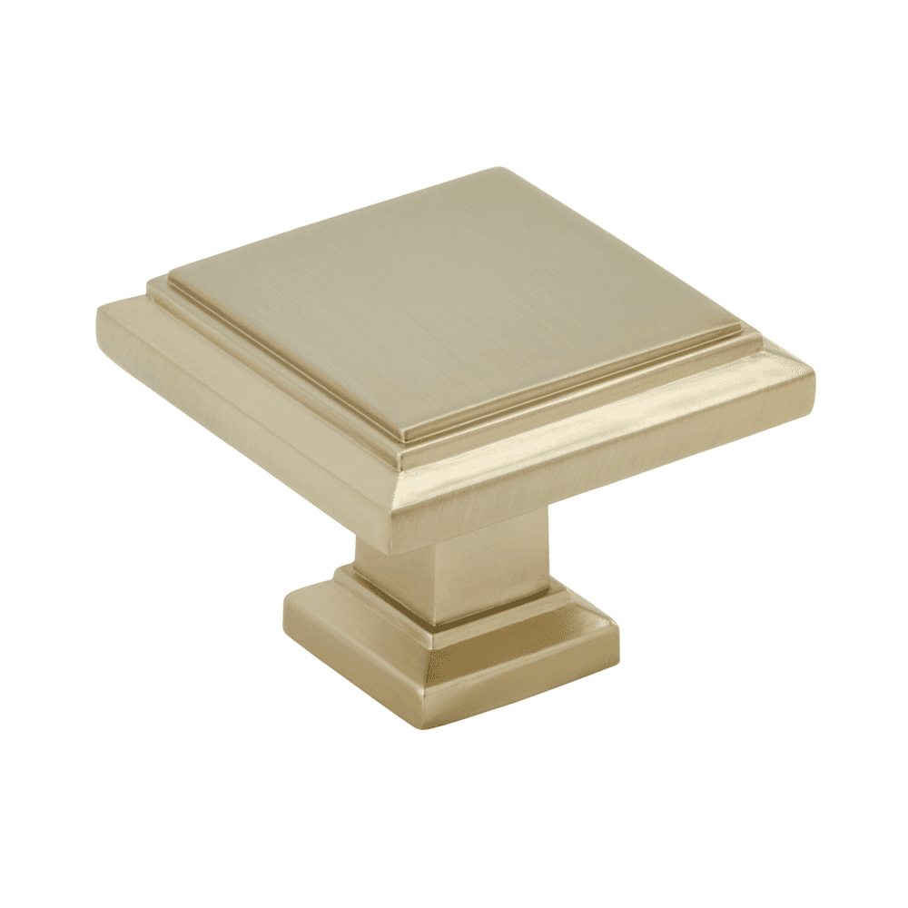 1-1/4" Appoint Square Knob, Golden Champagne Finish