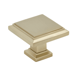 1-1/4" Appoint Square Knob, Golden Champagne Finish