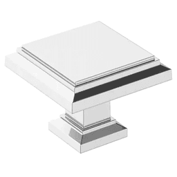 1-1/4" Appoint Square Knob, Polished Chrome Finish
