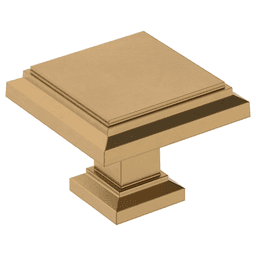 1-1/4" Appoint Square Knob, Champagne Bronze Finish
