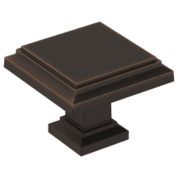 1-1/4" Appoint Square Knob, Oil-Rubbed Bronze Finish