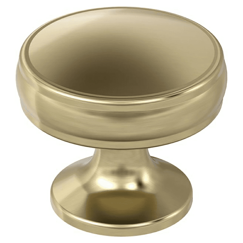1-1/4" Renown Round Cabinet Knob, Golden Champagne