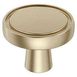 1-3/8" Destine Cabinet Knob, Golden Champagne