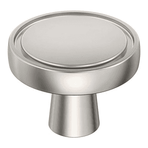 1-3/8" Destine Cabinet Knob, Polished Nickel