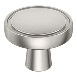1-3/8" Destine Cabinet Knob, Polished Nickel