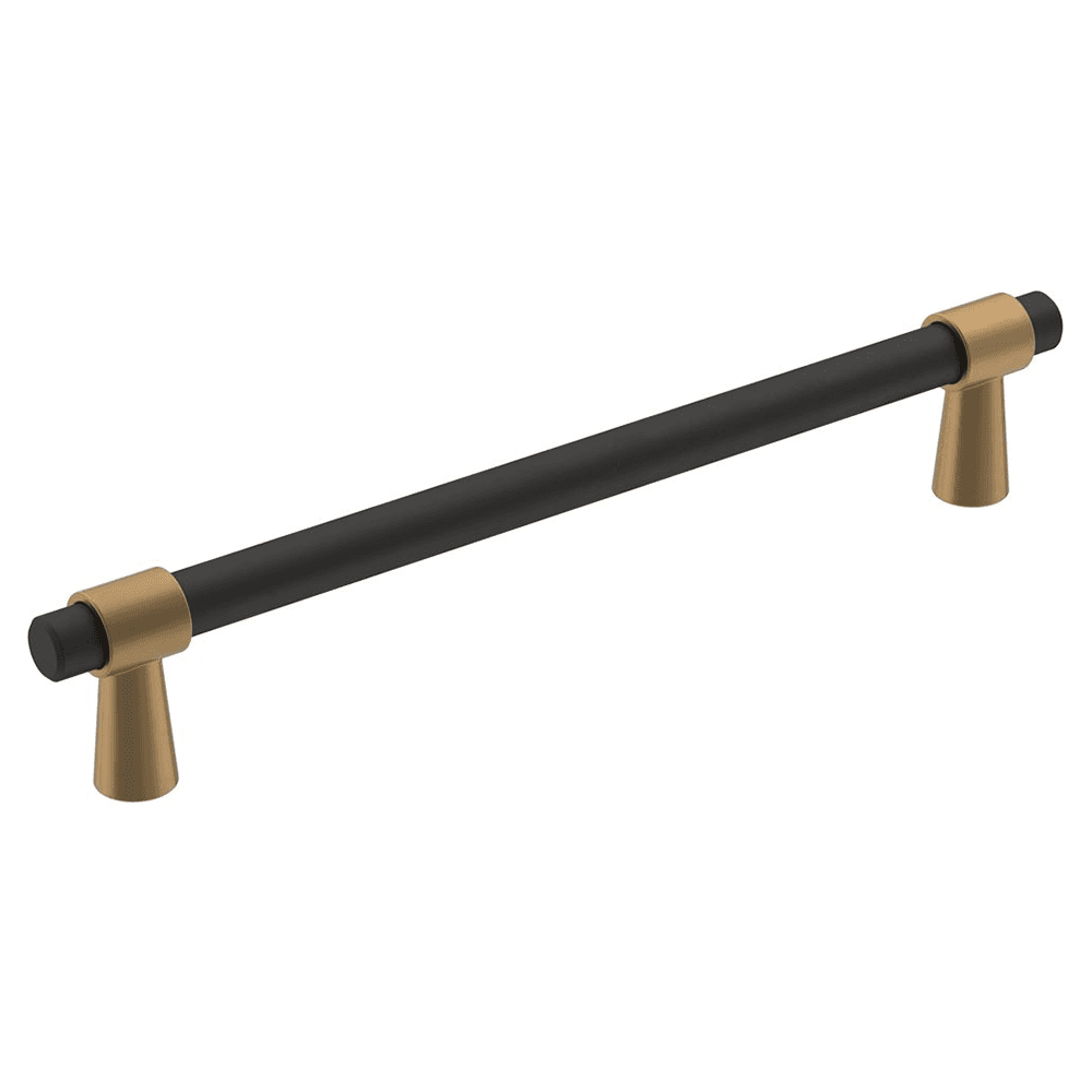160mm Mergence Bar Pull, Matte Black/Champagne Bronze