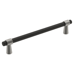 160mm Mergence Bar Pull, Matte Black/Satin Nickel