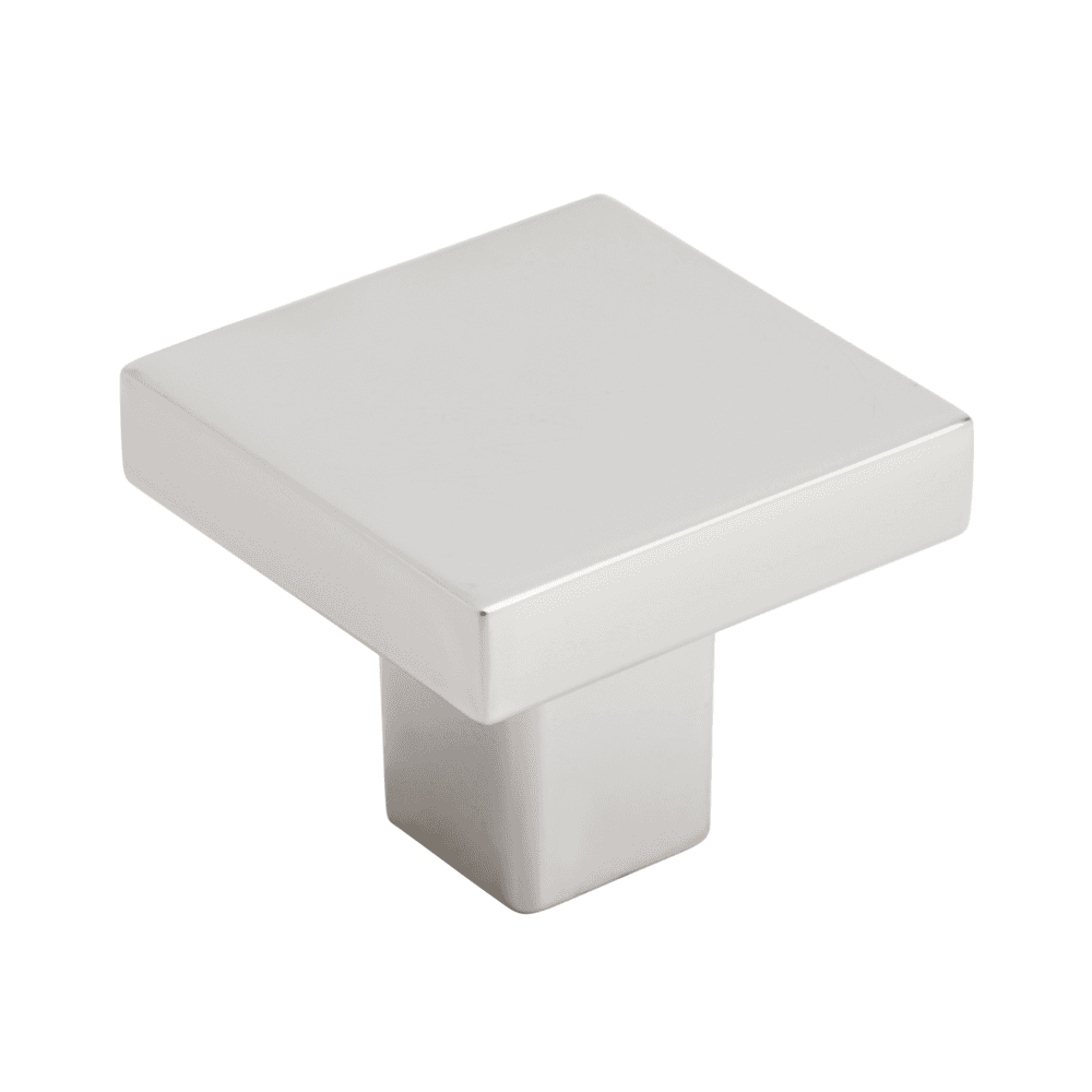 1-3/16" Monument Square Knob, Polished Nickel Finish