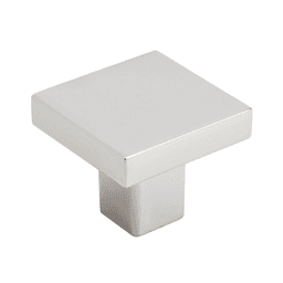 1-3/16" Monument Square Knob, Polished Nickel Finish
