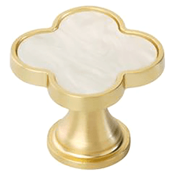 1" - 1-1/4" Accents Cabinet Knob, Gold/Mother of Pearl
