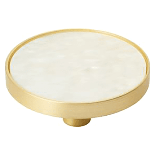 2" Accents Cabinet Knob, Gold/Mother of Pearl