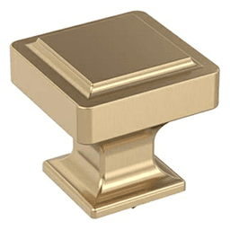 1-3/16" Eleva Square Cabinet Knob, Champagne Bronze