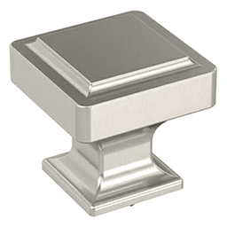 1-3/16" Eleva Square Cabinet Knob, Satin Nickel