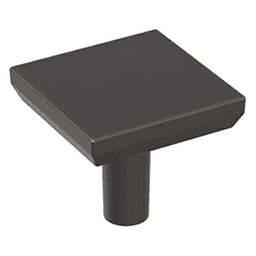 1-1/16" Chamfered Edge Square Cabinet Knob, Oil-Rubbed Bronze