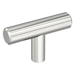 2" Bar Pulls Hollow Cabinet T-Knob, Polished Chrome