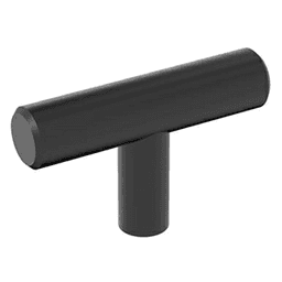2" Bar Pulls Hollow Cabinet T-Knob, Matte Black