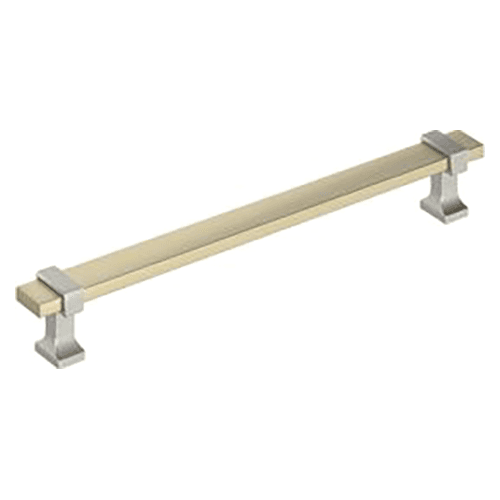 7-9/16" Overton Cabinet Pull, Golden Champagne/Satin Nickel