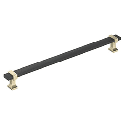 10-1/16" Overton Cabinet Pull, Matte Black/Golden Champagne