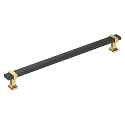 10-1/16" Overton Cabinet Pull, Matte Black/Champagne Bronze