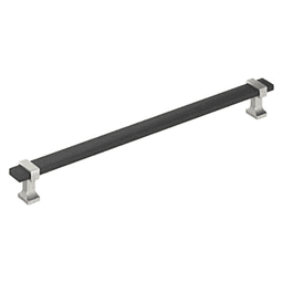 10-1/16" Overton Cabinet Pull, Brushed Matte Black/Satin Nickel