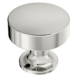 1-5/16" Everett Round Cabinet Knob, Polished Nickel