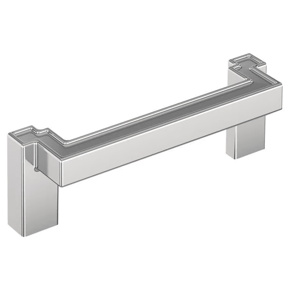 3-3/4" Rockhurst Cabinet Pull, Polished Chrome