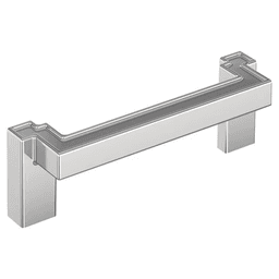 3-3/4" Rockhurst Cabinet Pull, Polished Chrome