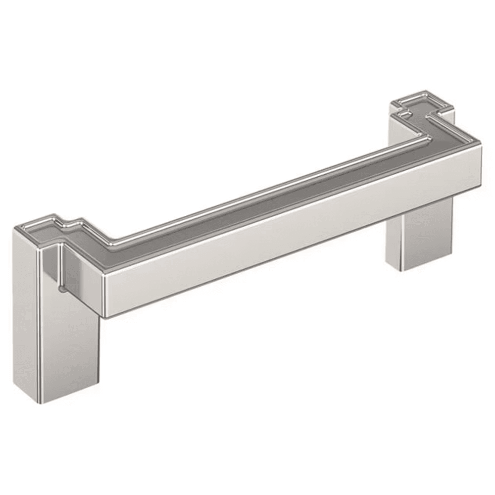 3-3/4" Rockhurst Cabinet Pull, Polished Nickel