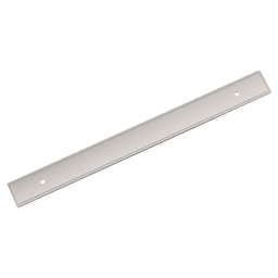 224mm Thoreau Rectangle Backplate, Polished Nickel