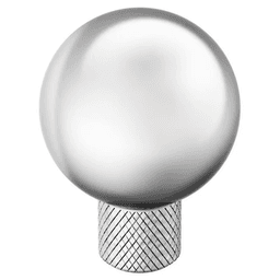 1-1/8" Collet Cabinet Knob, Polished Chrome