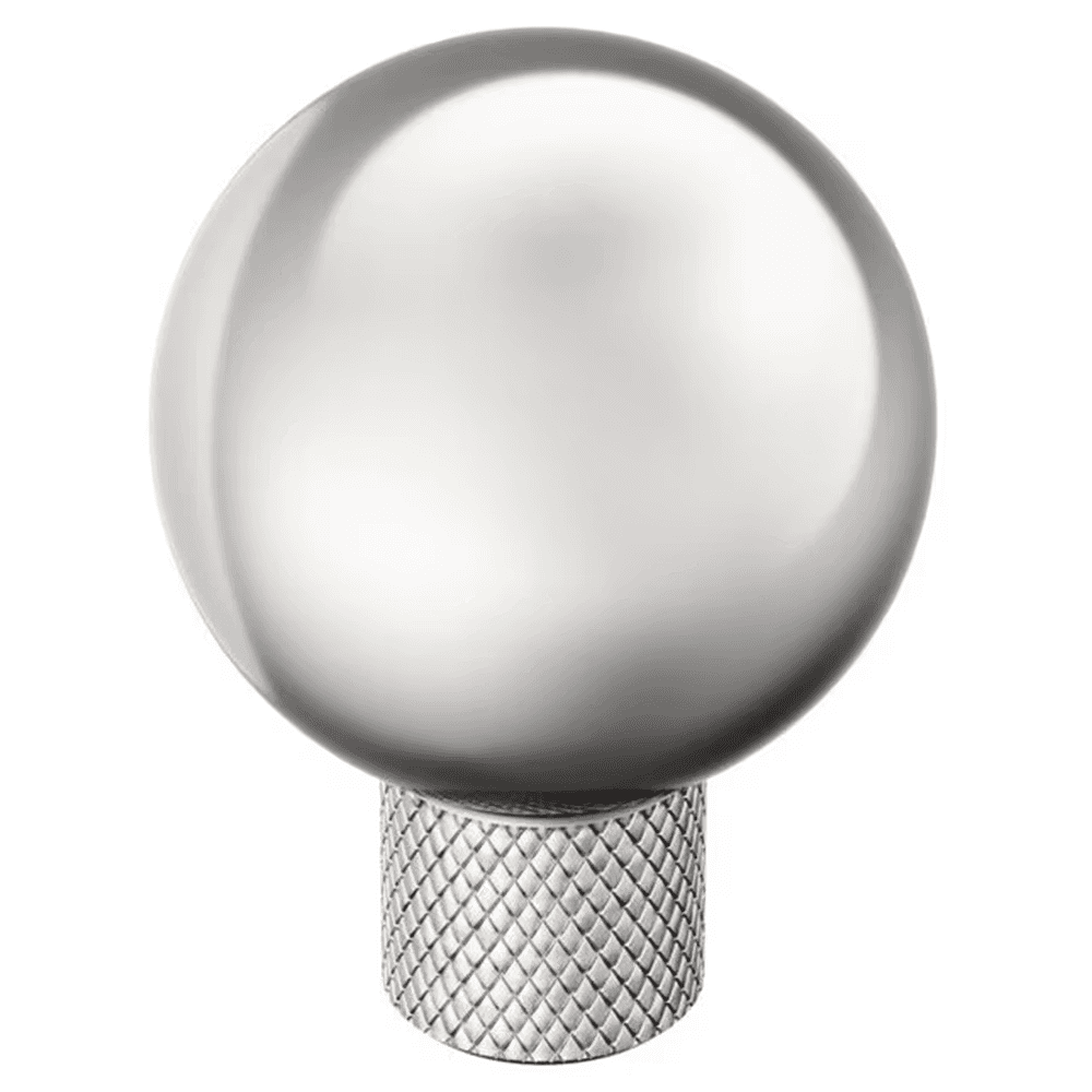 1-1/8" Collet Cabinet Knob, Polished Nickel