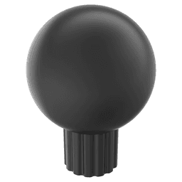 29mm Cowrie Cabinet Knob, Matte Black
