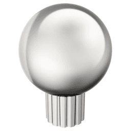 29mm Cowrie Cabinet Knob, Polished Nickel