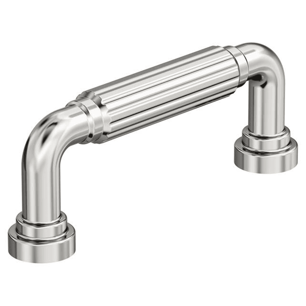 3" Cowrie Cabinet Pull, Polished Nickel